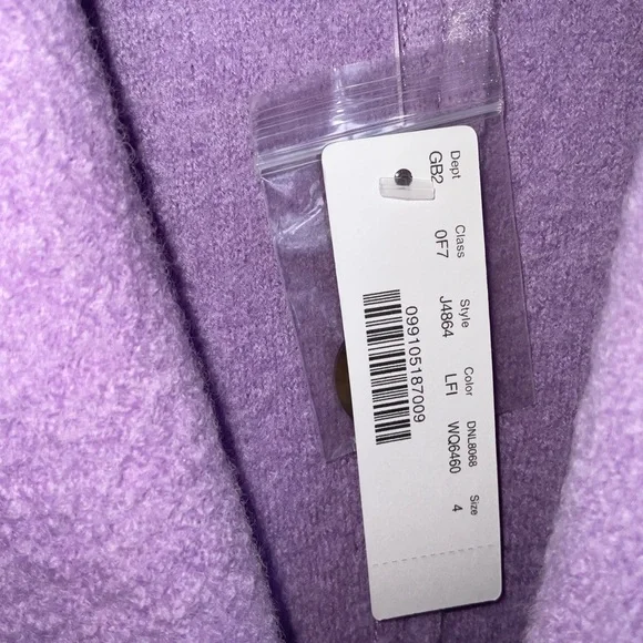 J. Crew Elegant Purple Wool Coat - Picture 6 of 10